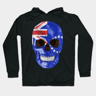 Cook Islands Flag Skull - Gift for Cook Islander With Roots From Cook Islands Hoodie